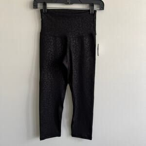Old Navy Active Powersoft Go Dry Animal Print Legging Black on Black X